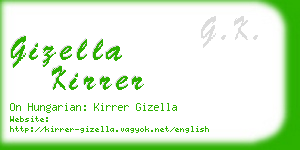 gizella kirrer business card
